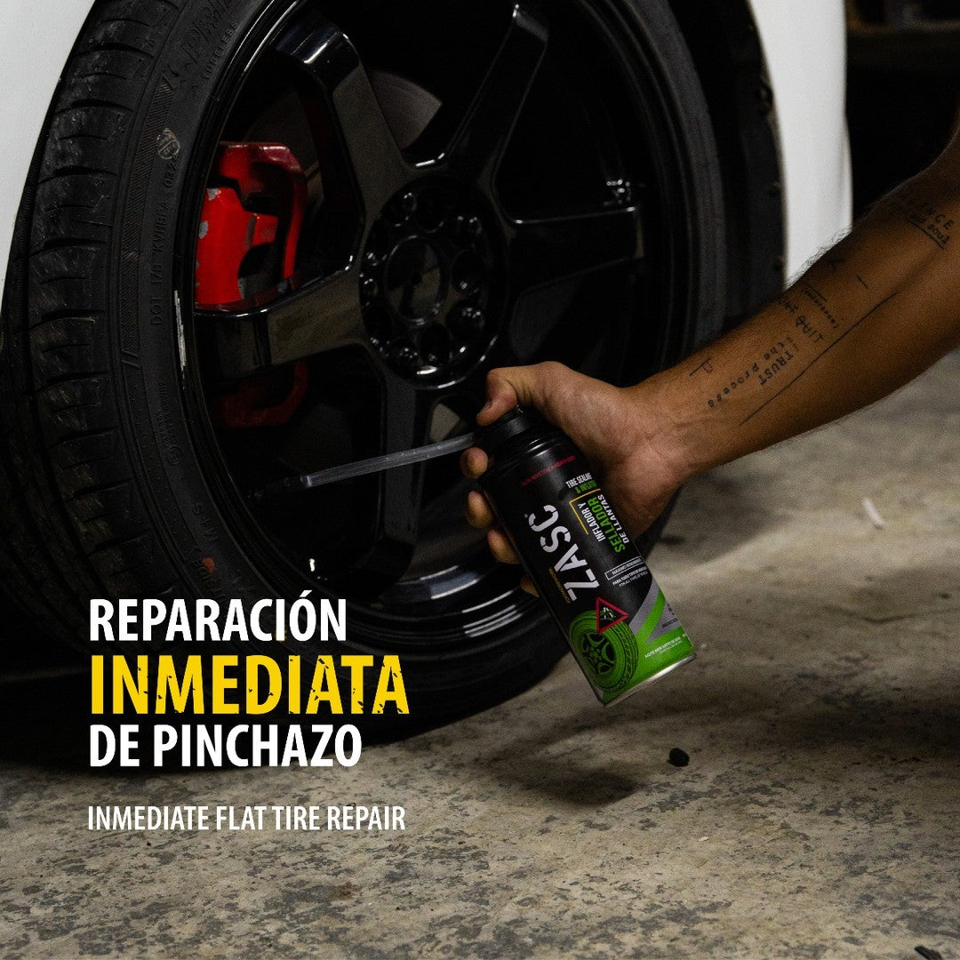 Inflador y sellador de llantas